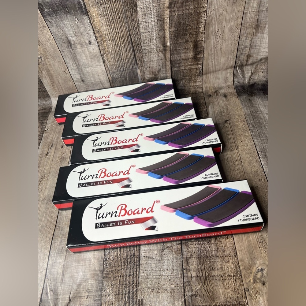 Ballet Is Fun TurnBoard - lot of 5 (2 Pink, 1 Blue, 2 Violet Glitz) - Picture 9 of 11